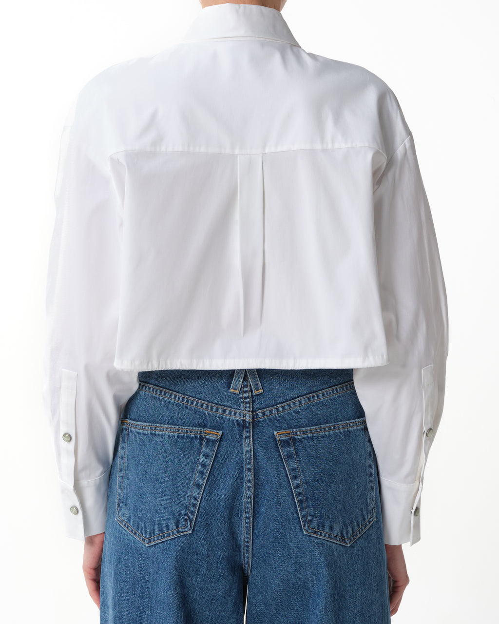 Cropped Poplin Shirt