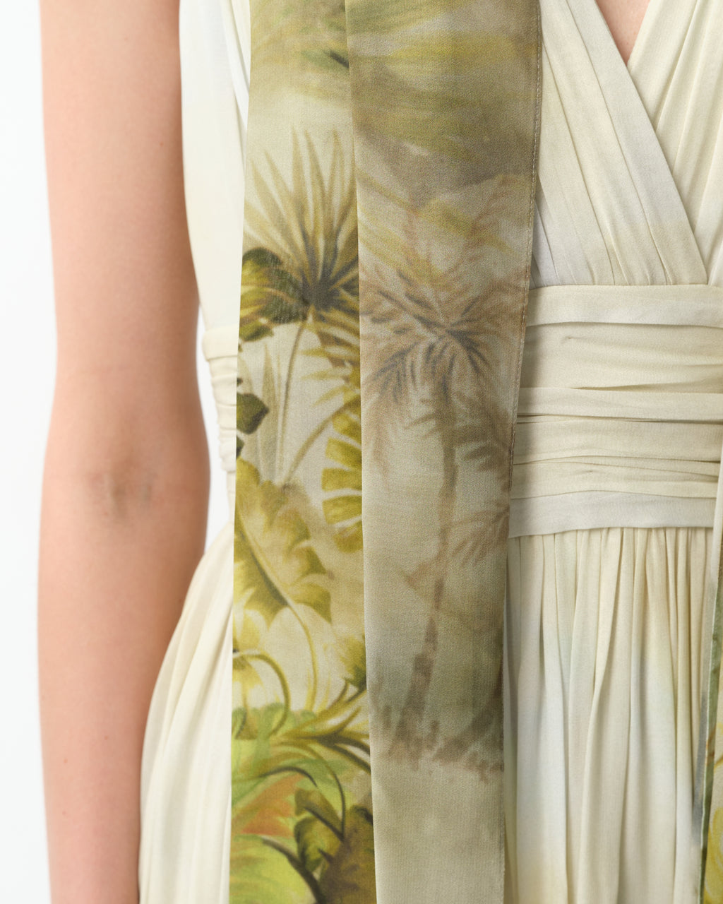 Printed Chiffon Long Dress