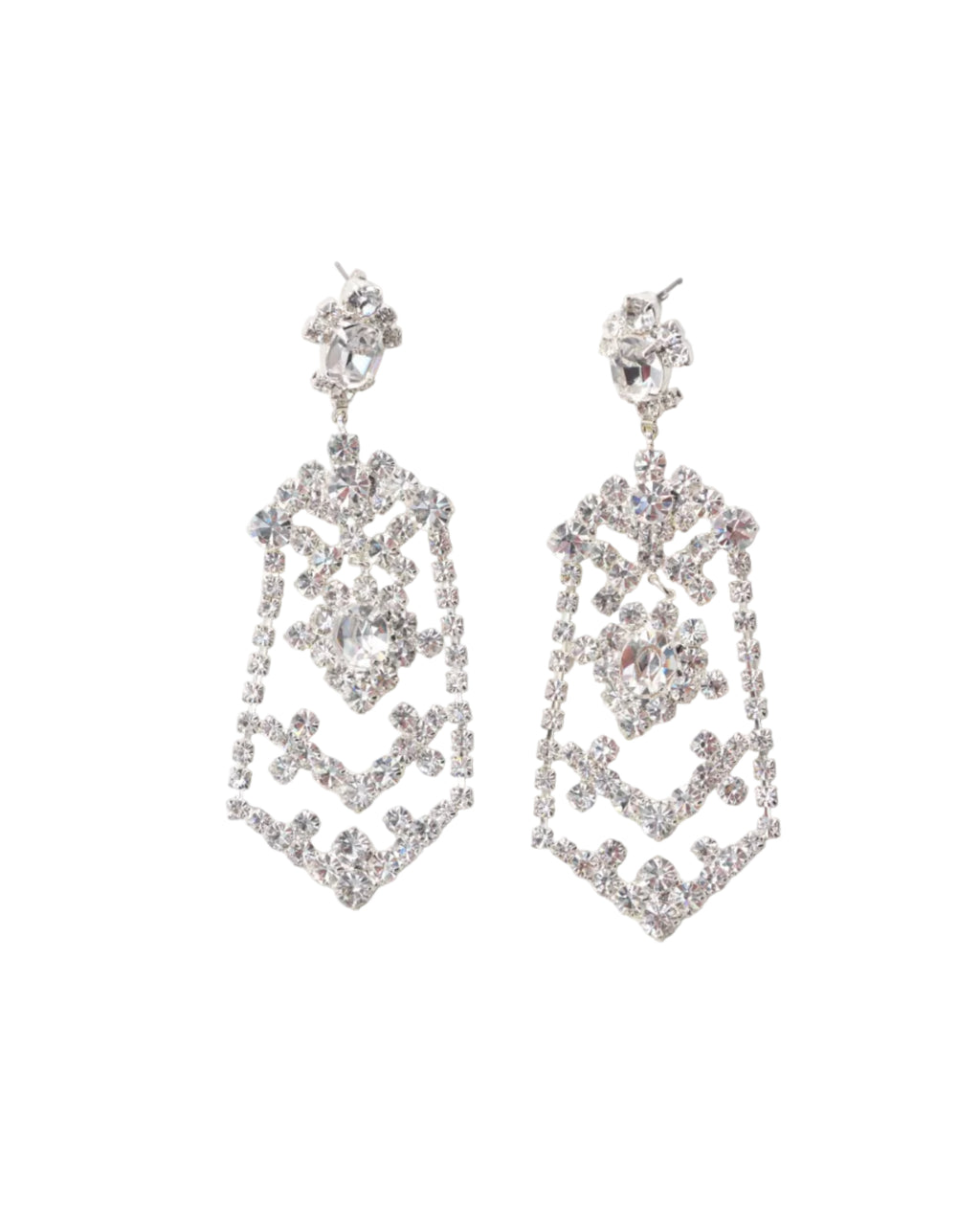 Crystal Lace Drop Earrings