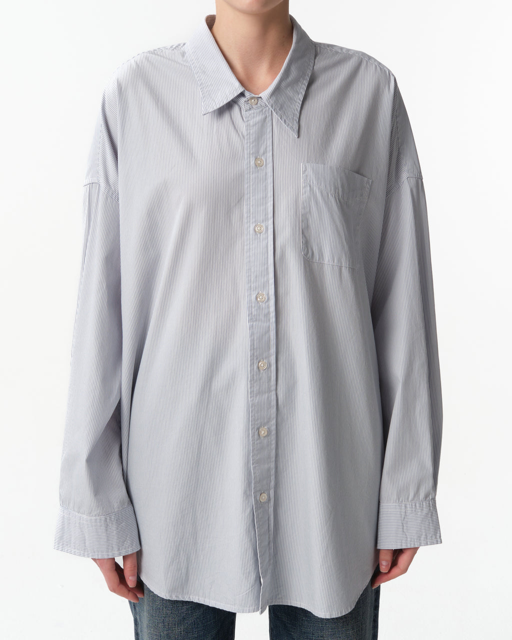 Striped Washed-Cotton Oxford Shirt