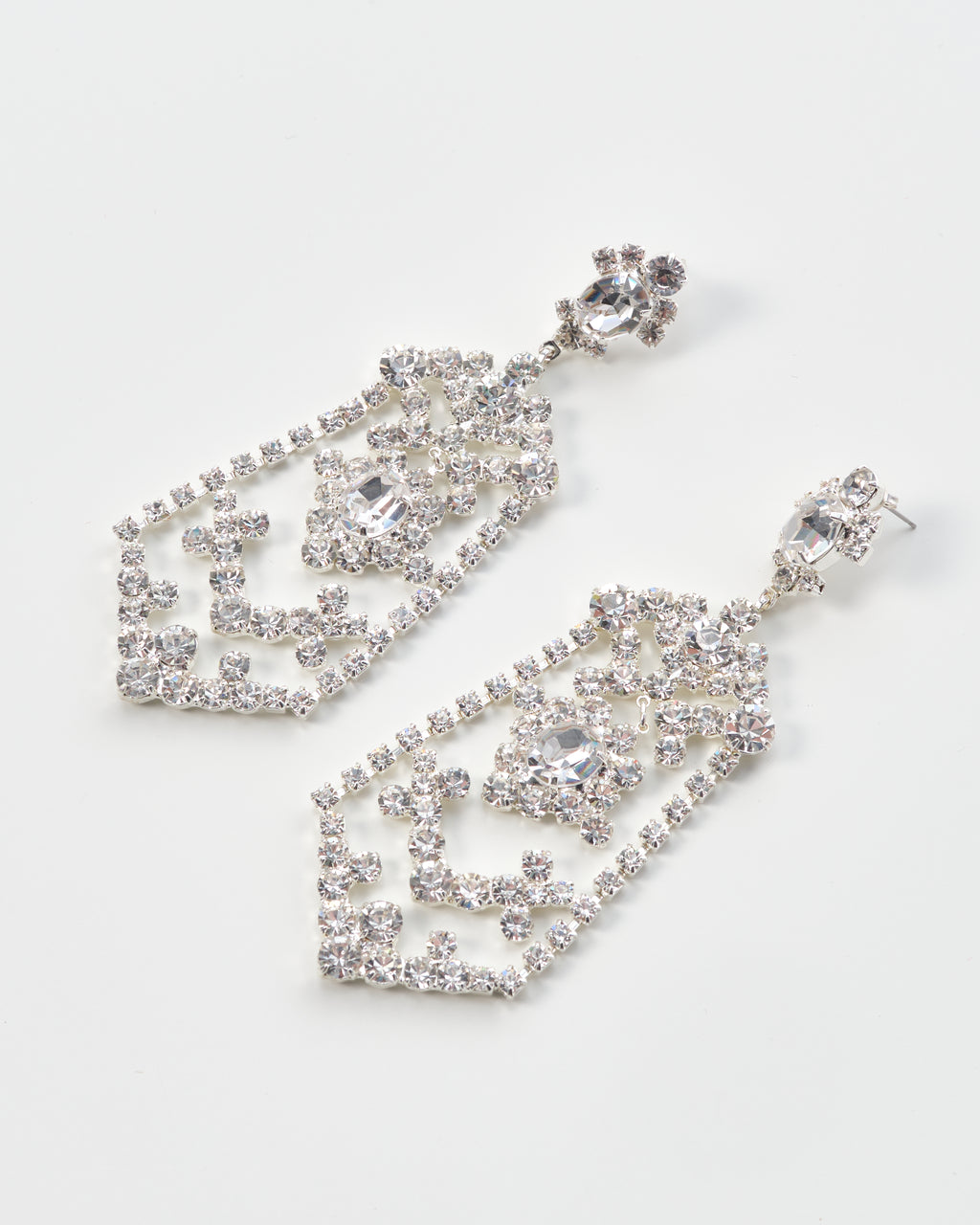 Crystal Lace Drop Earrings
