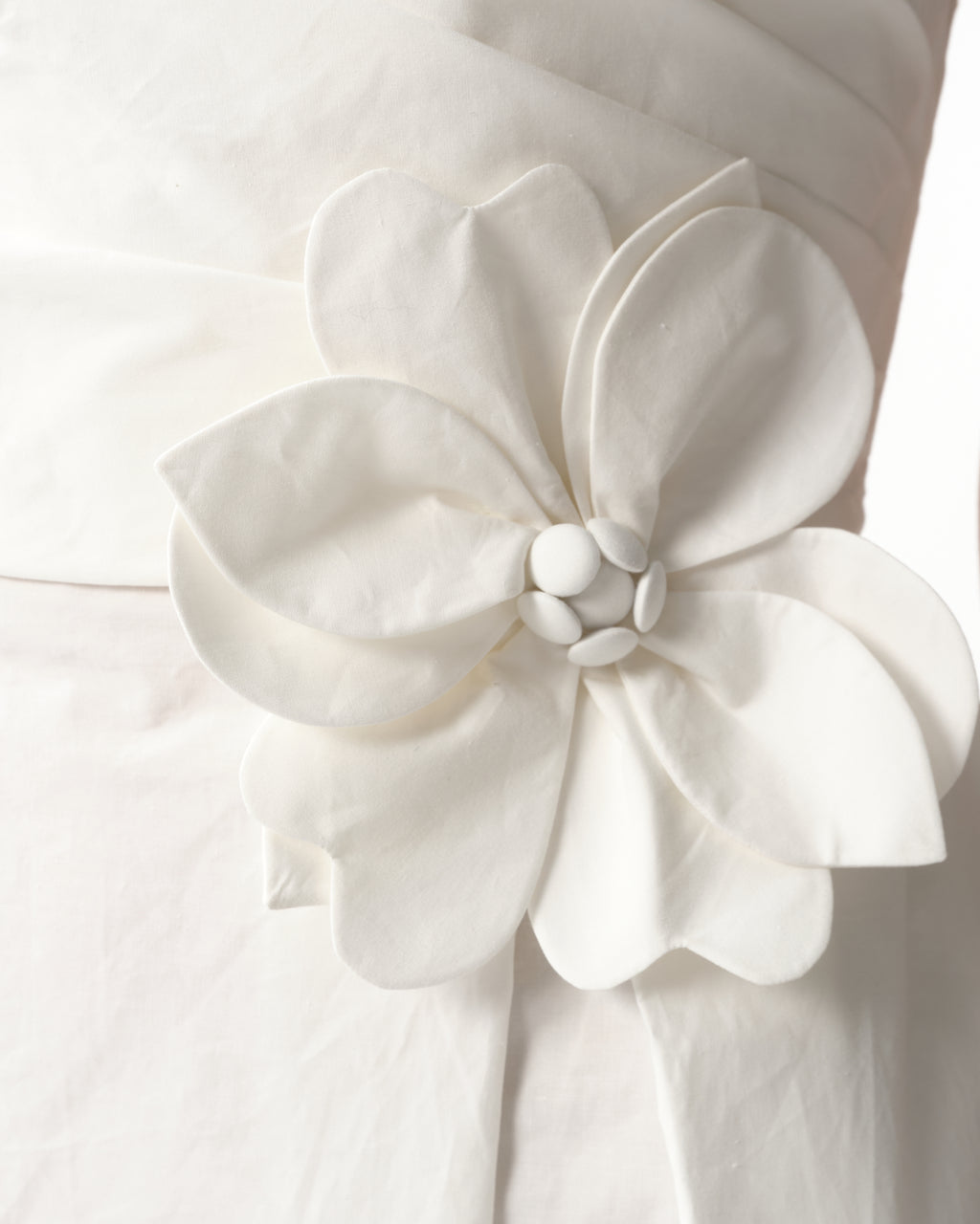 One-Shoulder Poplin Dress