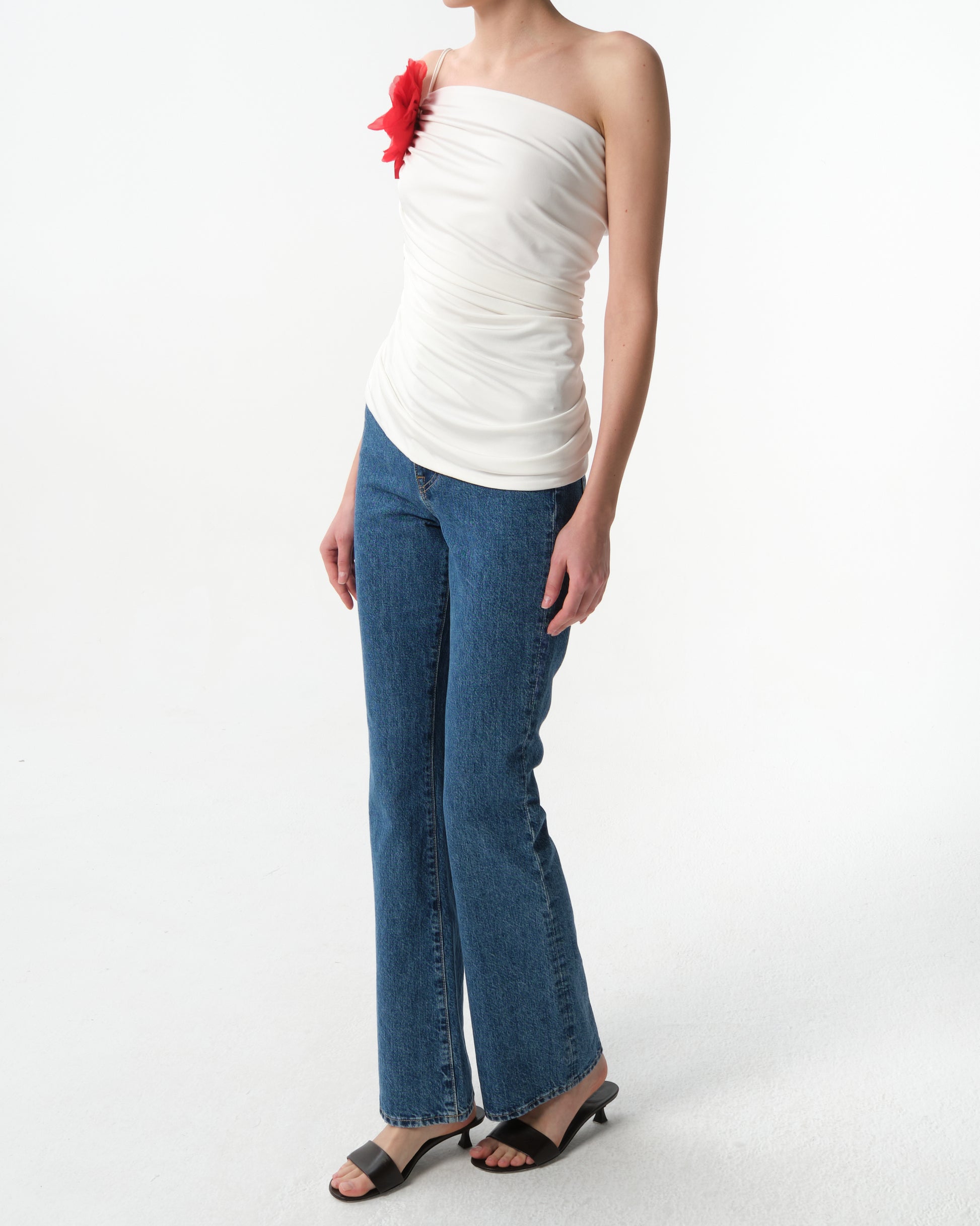 Draped One-Shoulder Top