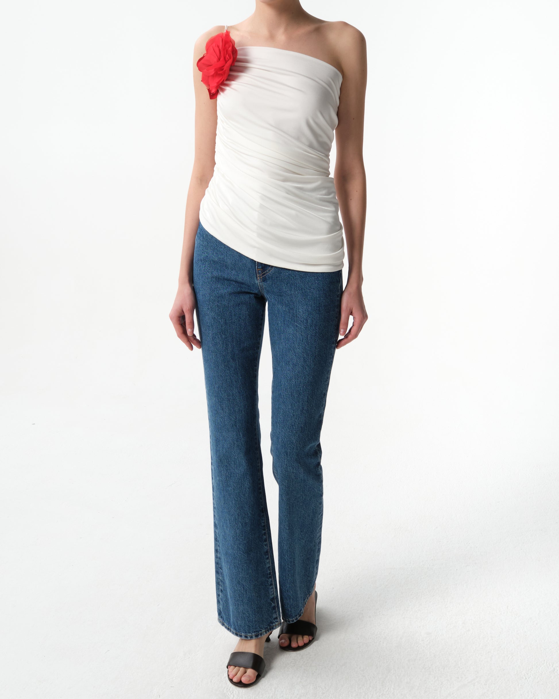 Draped One-Shoulder Top
