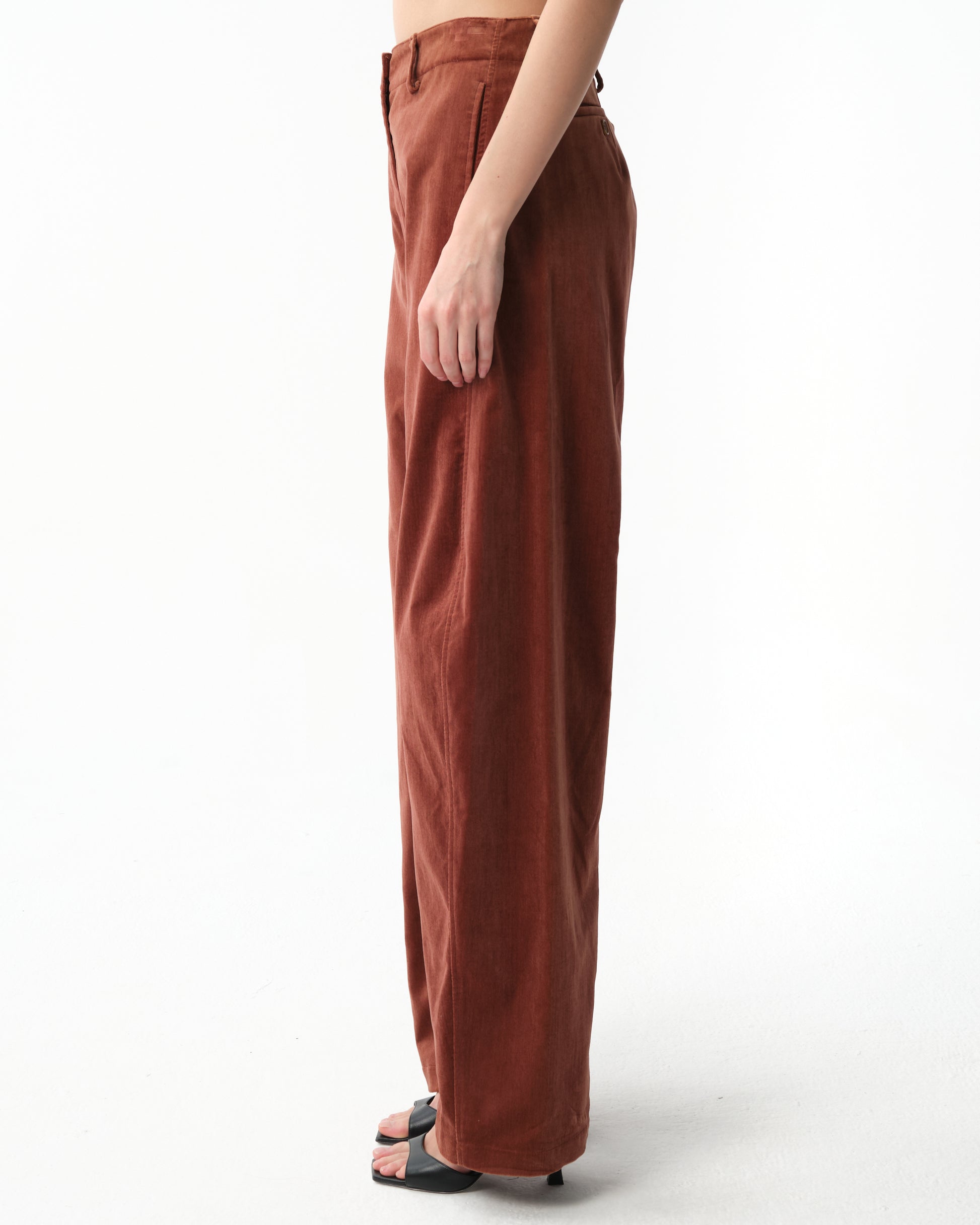 High-Rise Corduroy Wide-Leg Pants