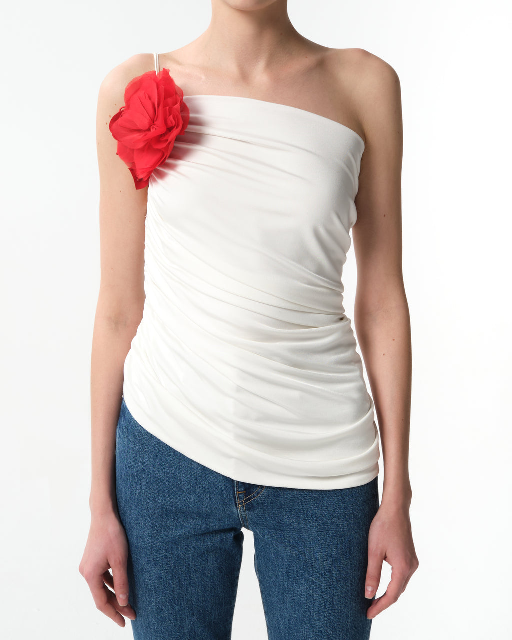 Draped One-Shoulder Top