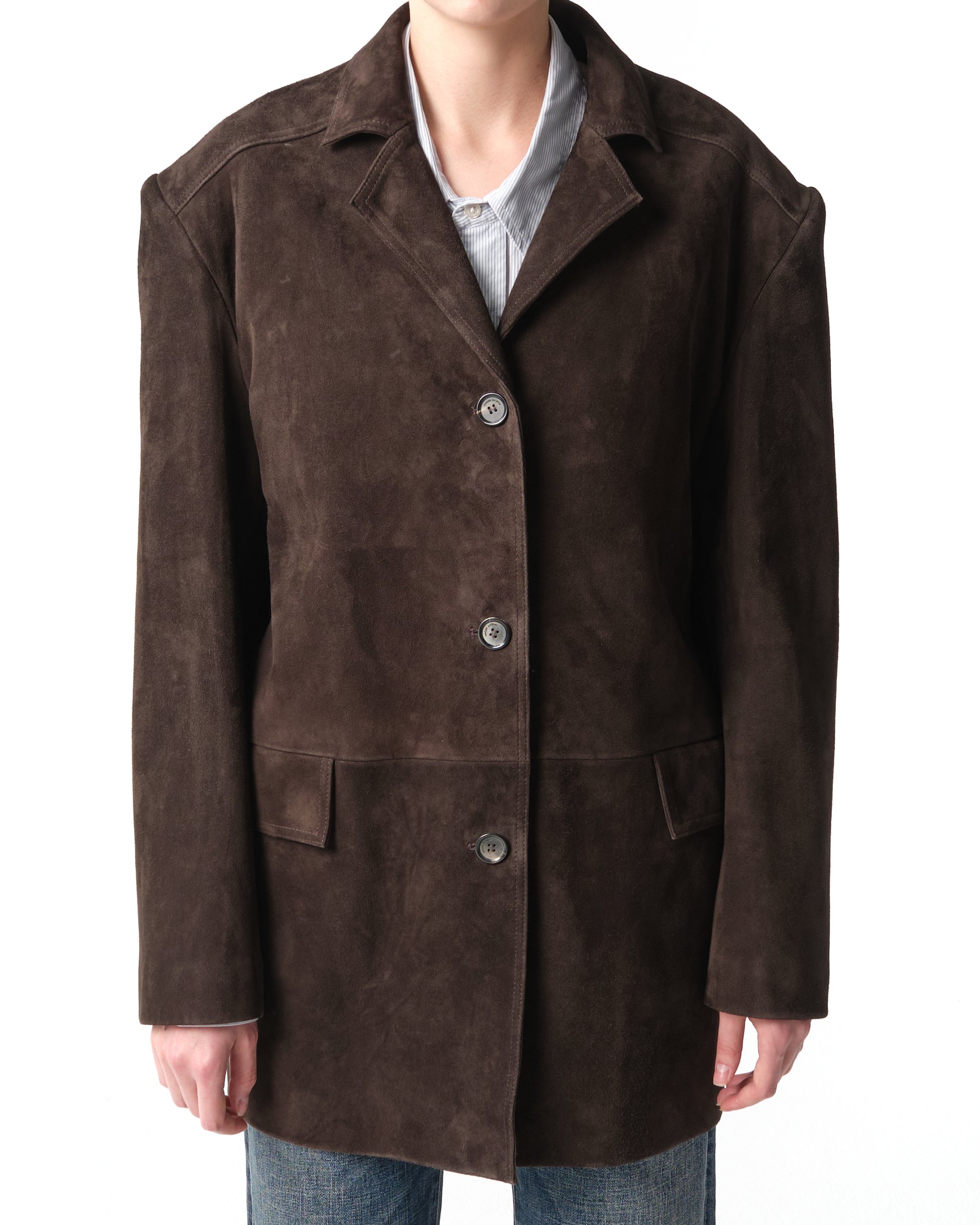 Oversized Suede Leather Jacket