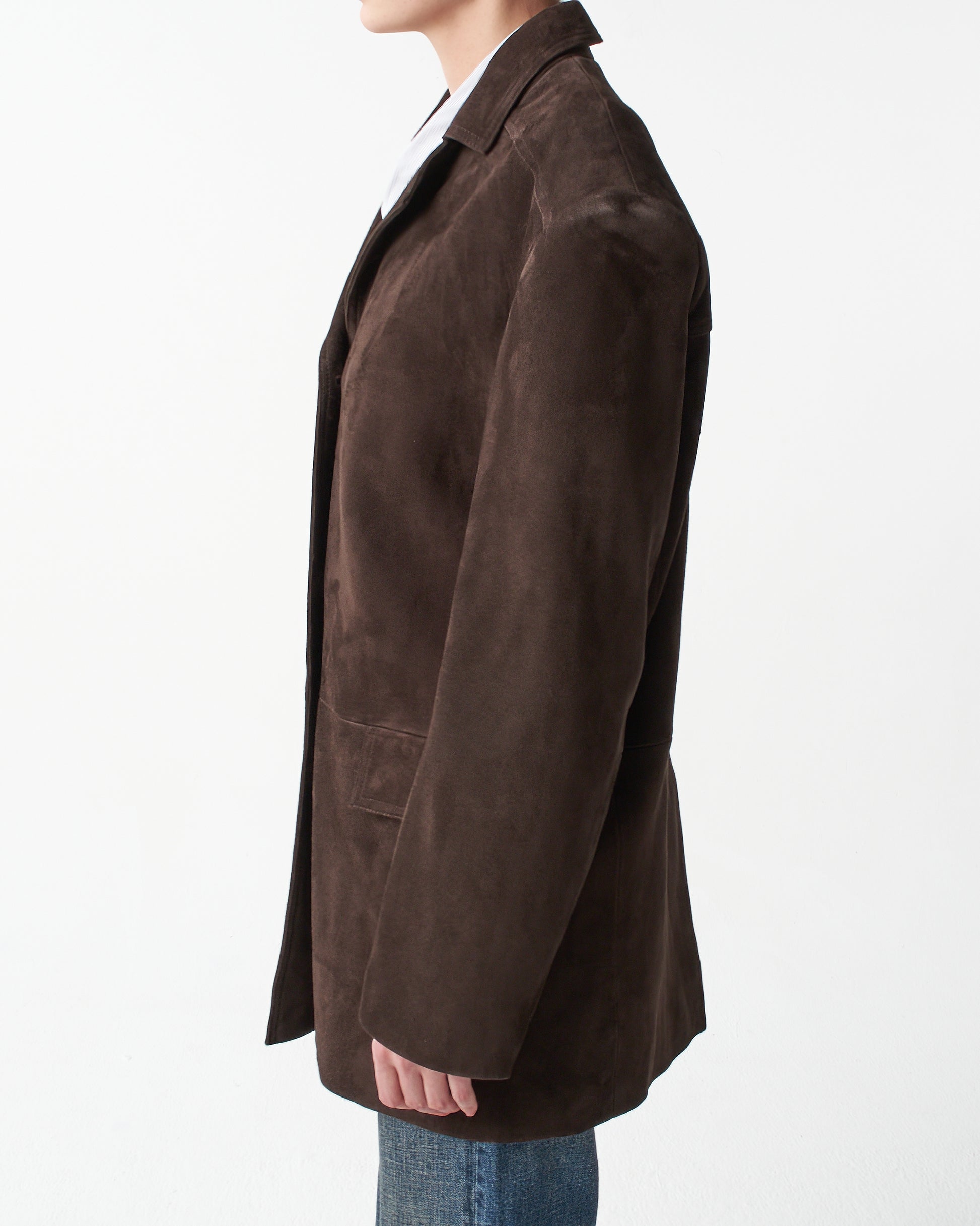 Oversized Suede Leather Jacket