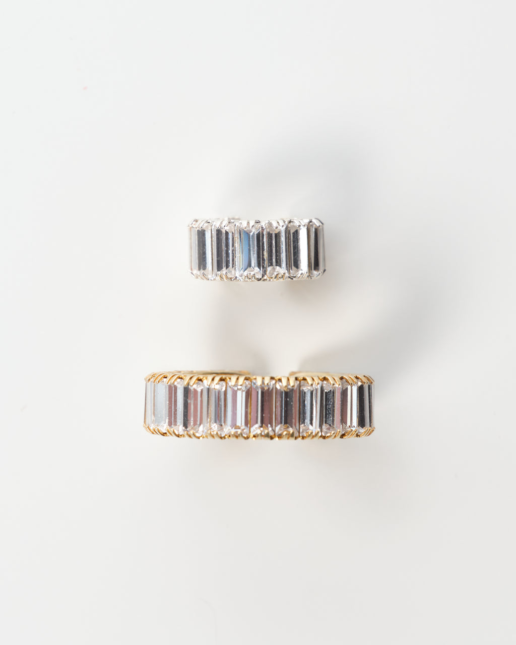 Mixed-Tone Crystal Ear Cuffs