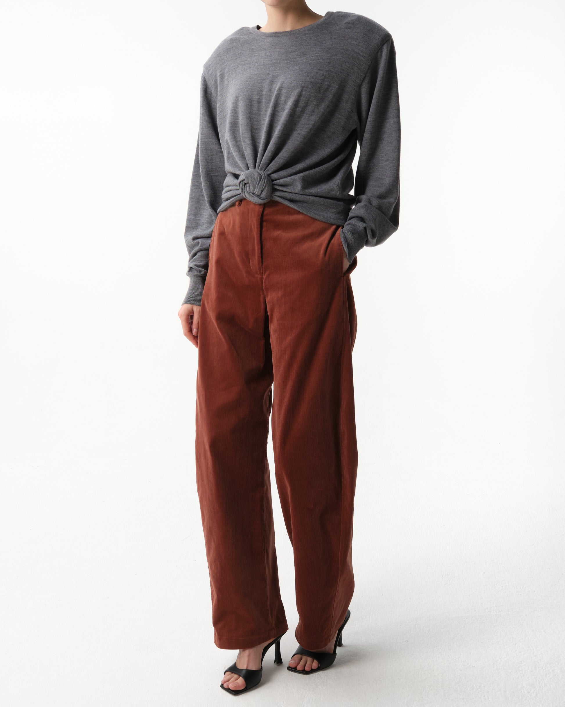 High-Rise Corduroy Wide-Leg Pants