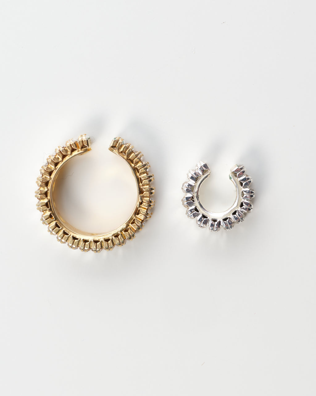 Mixed-Tone Crystal Ear Cuffs