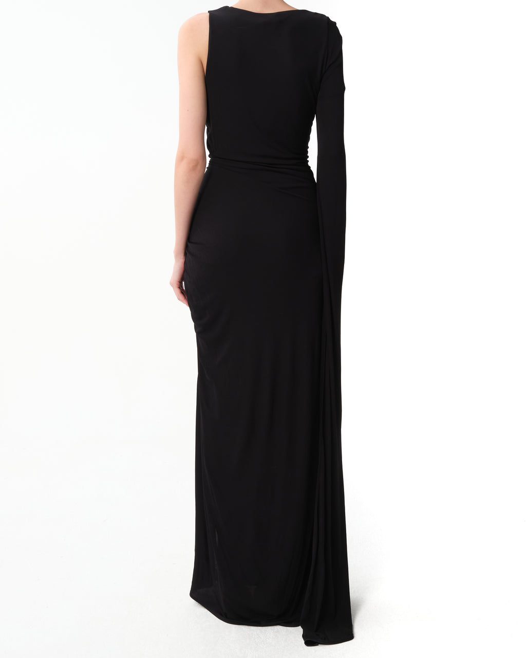 Asymmetric Jersey Maxi Dress