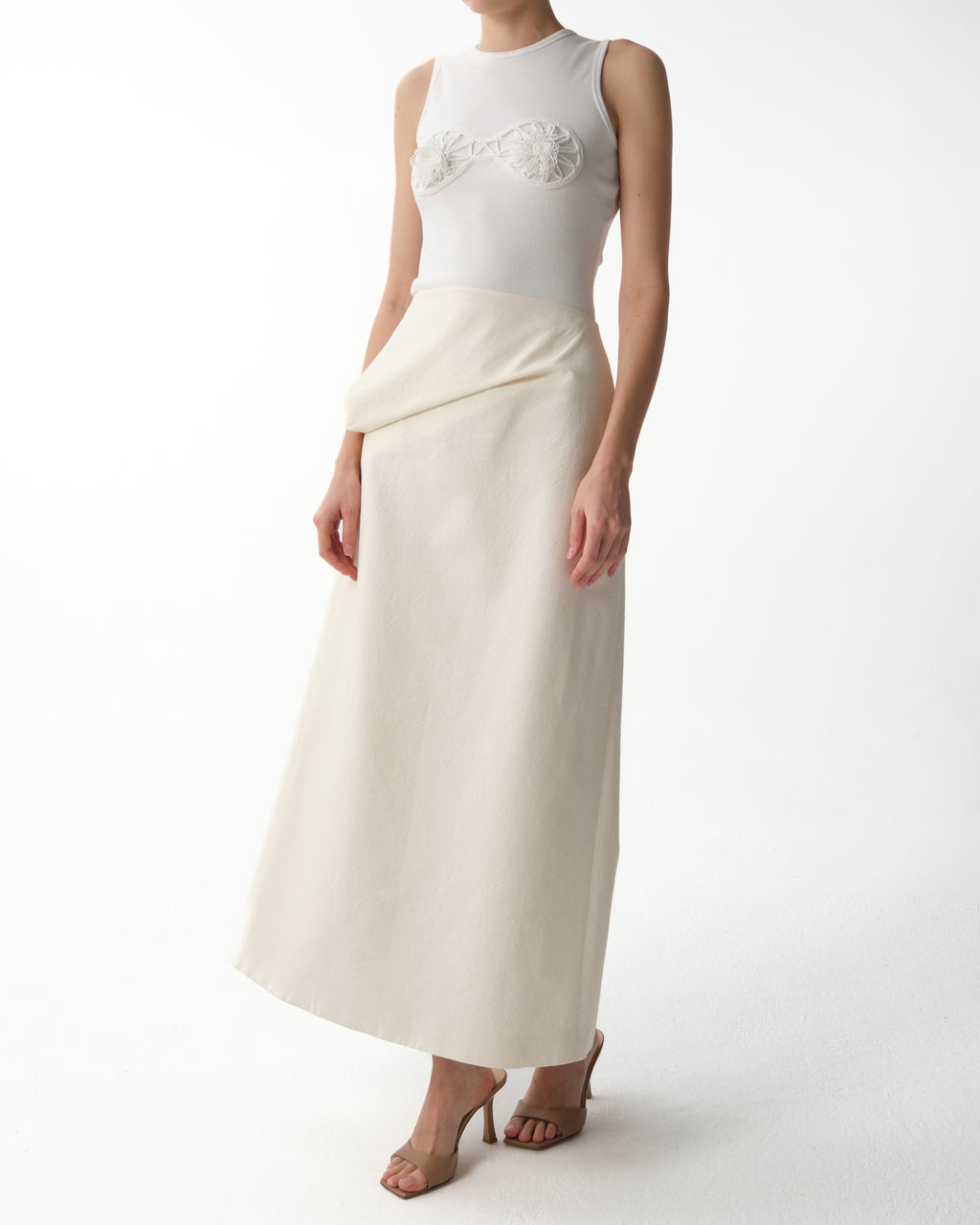 Cream skirt
