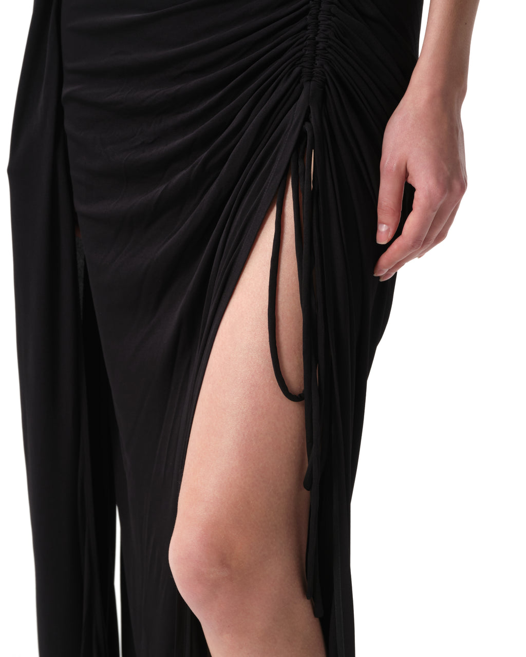 Asymmetric Jersey Maxi Dress