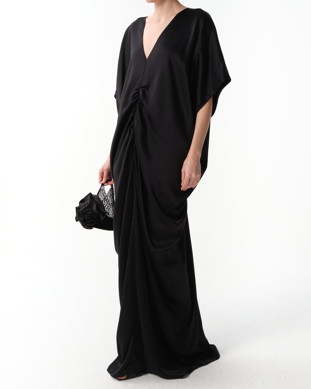 Crepe Satin Kaftan Dress