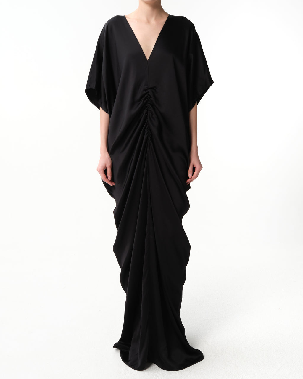 Crepe Satin Kaftan Dress