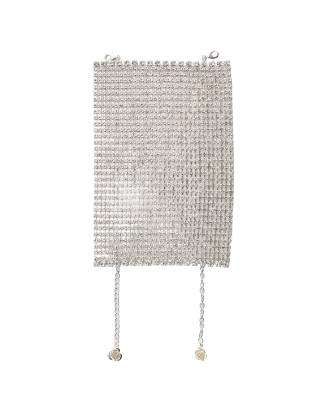 Silver Tiered Crystal Mesh Bracelet