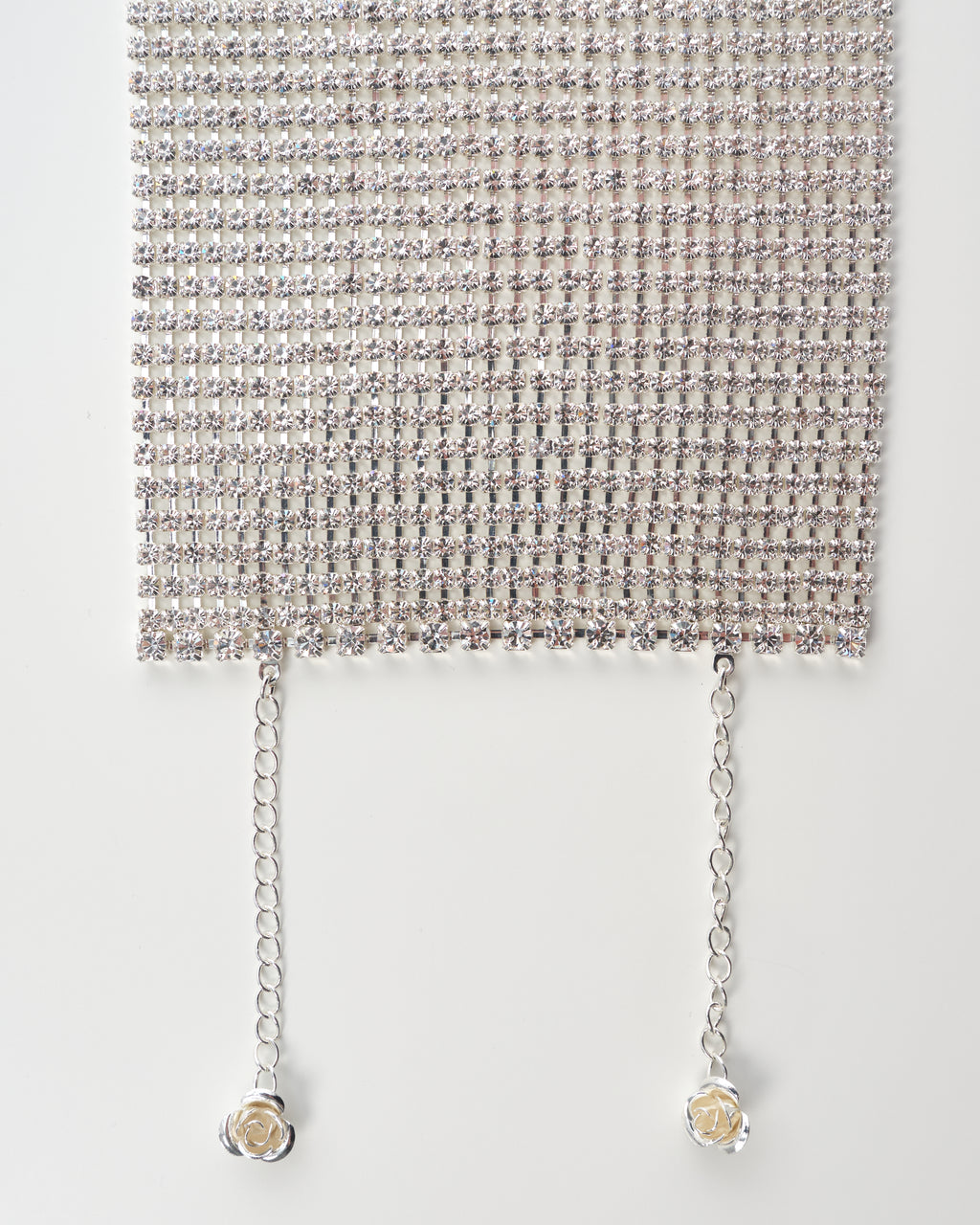 Silver Tiered Crystal Mesh Bracelet