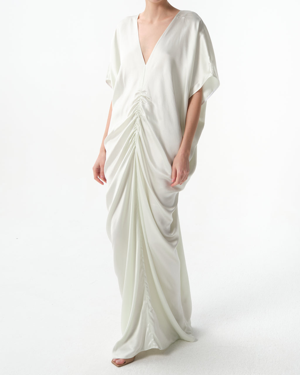 Crepe Satin Kaftan Dress