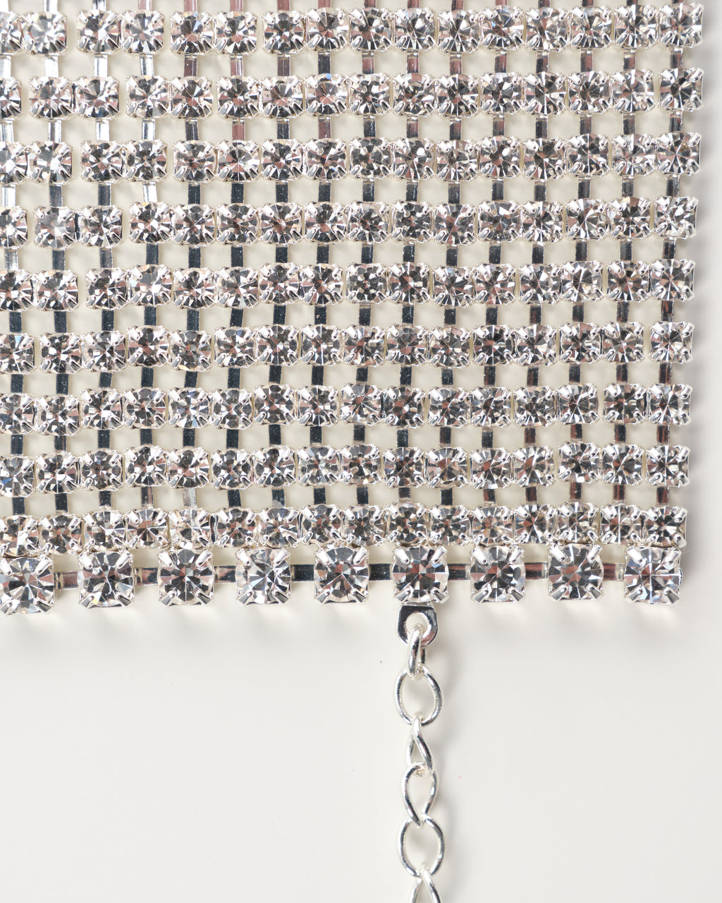 Silver Tiered Crystal Mesh Bracelet