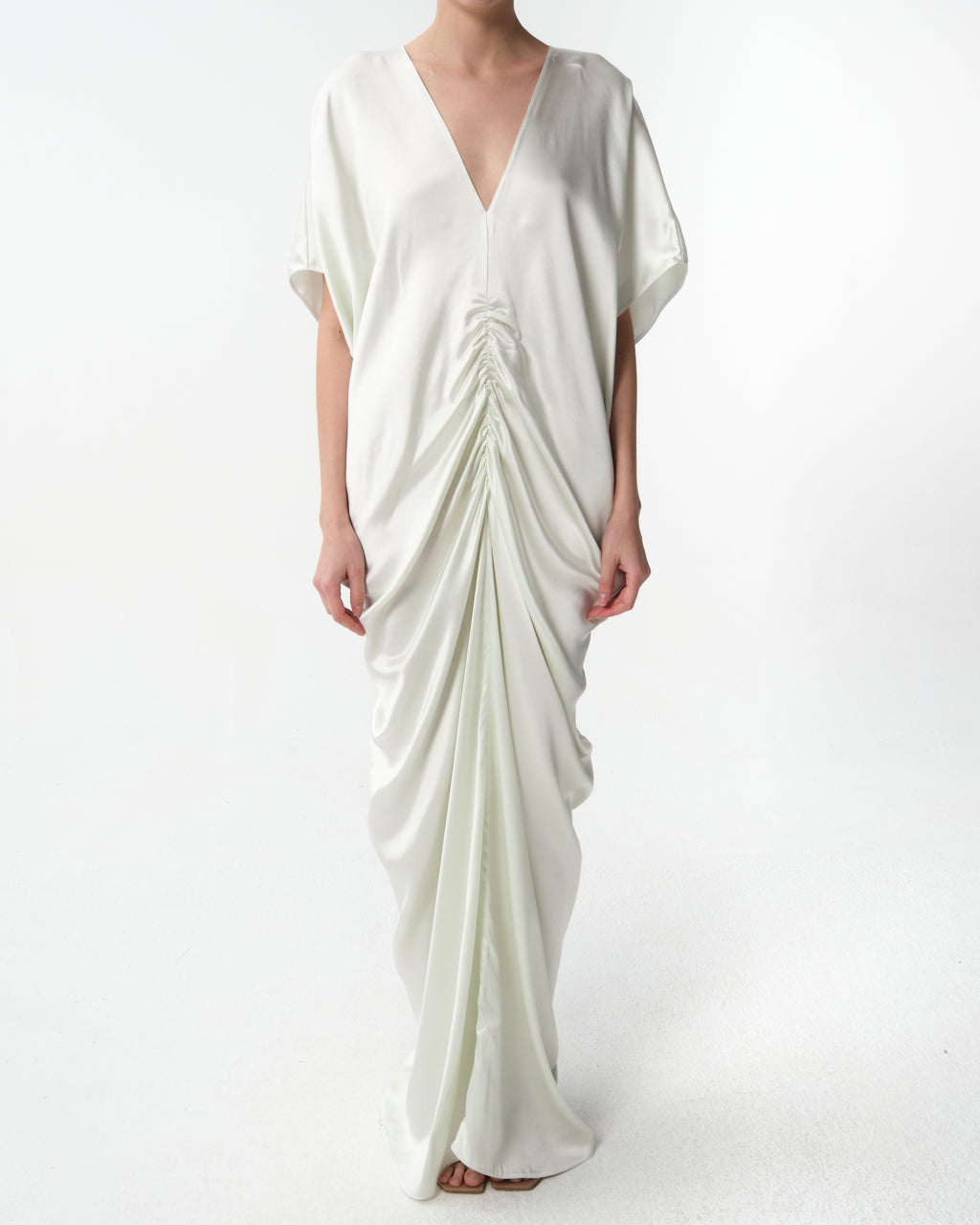 Crepe Satin Kaftan Dress