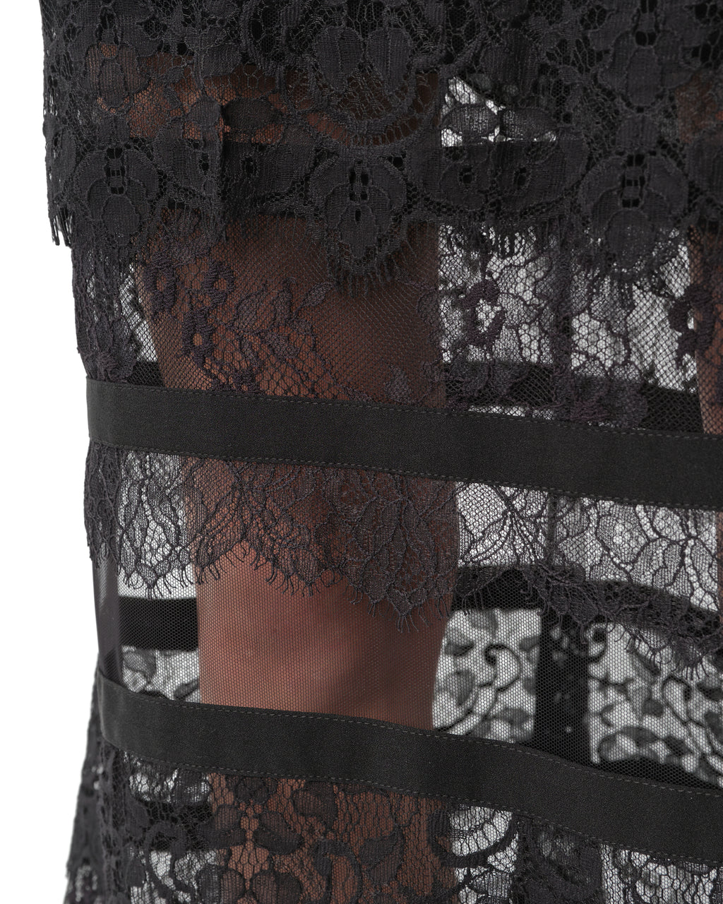 Black High-Waisted Lace Mermaid Skirt