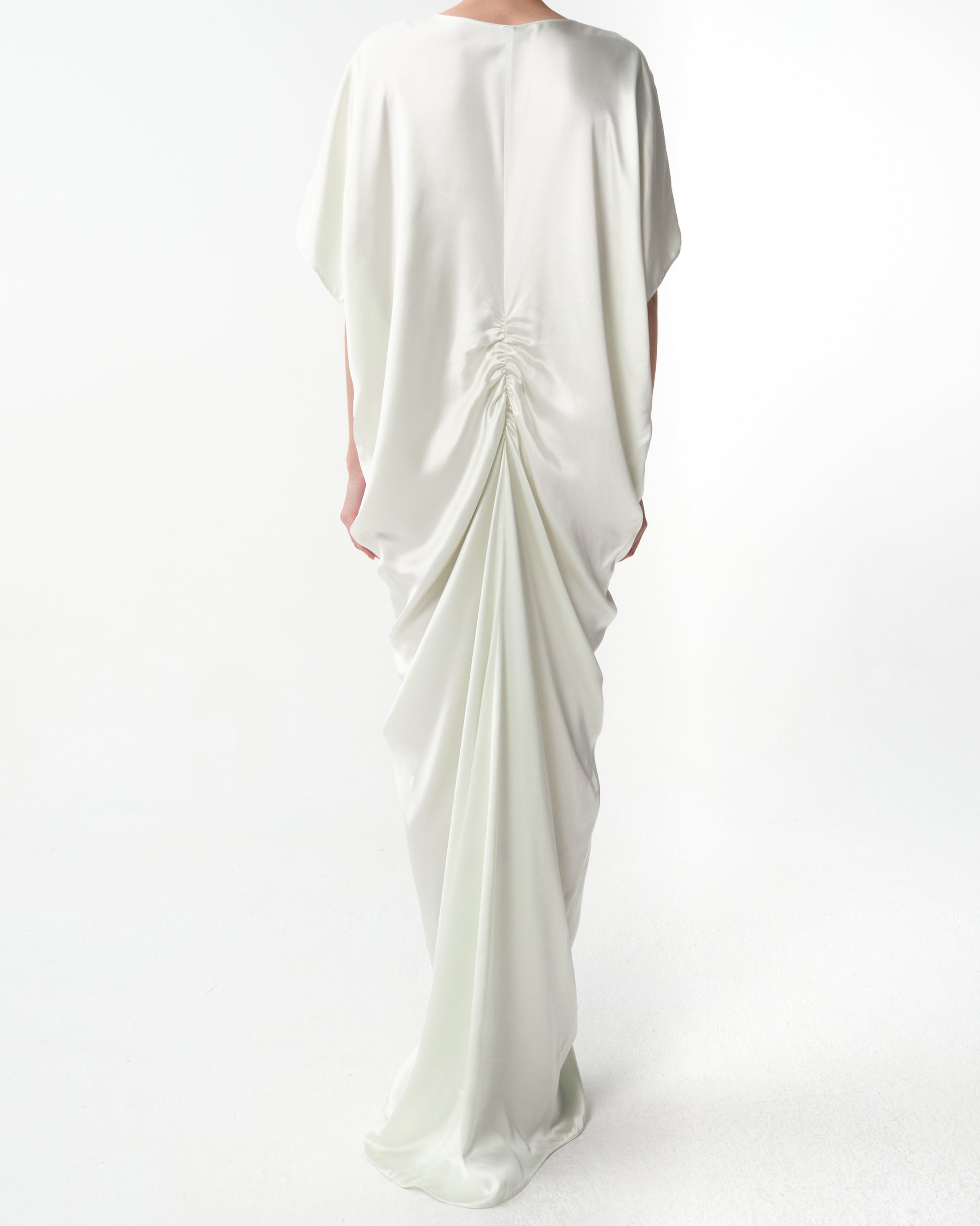 Crepe Satin Kaftan Dress