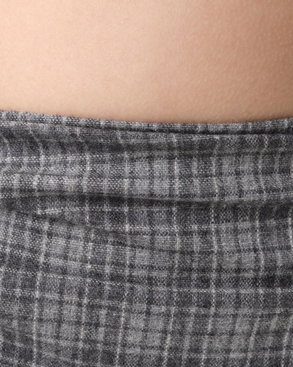 Checked Wool Miniskirt