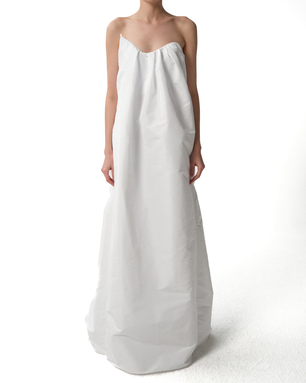 Draped Bustier Maxi Dress