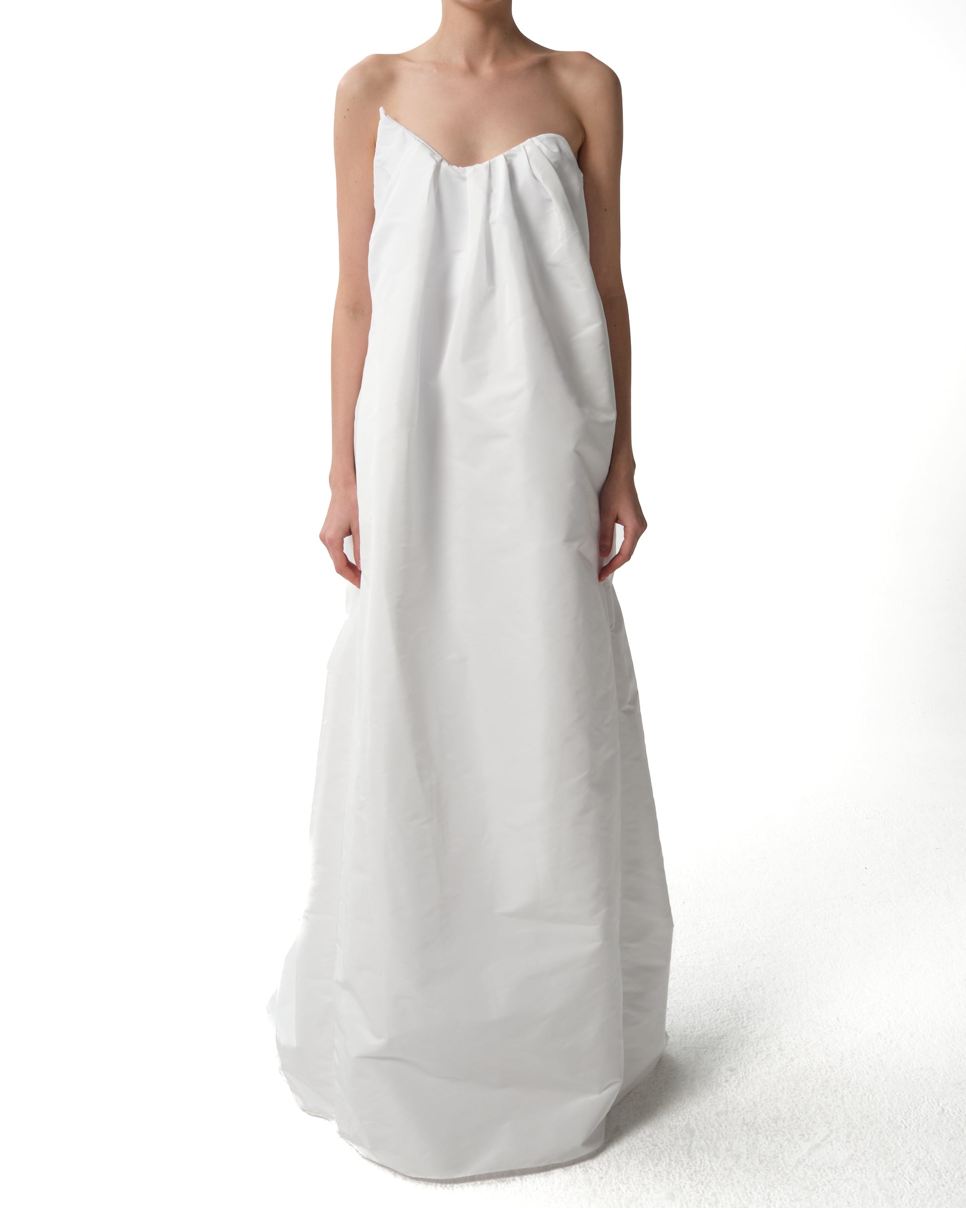 Draped Bustier Maxi Dress