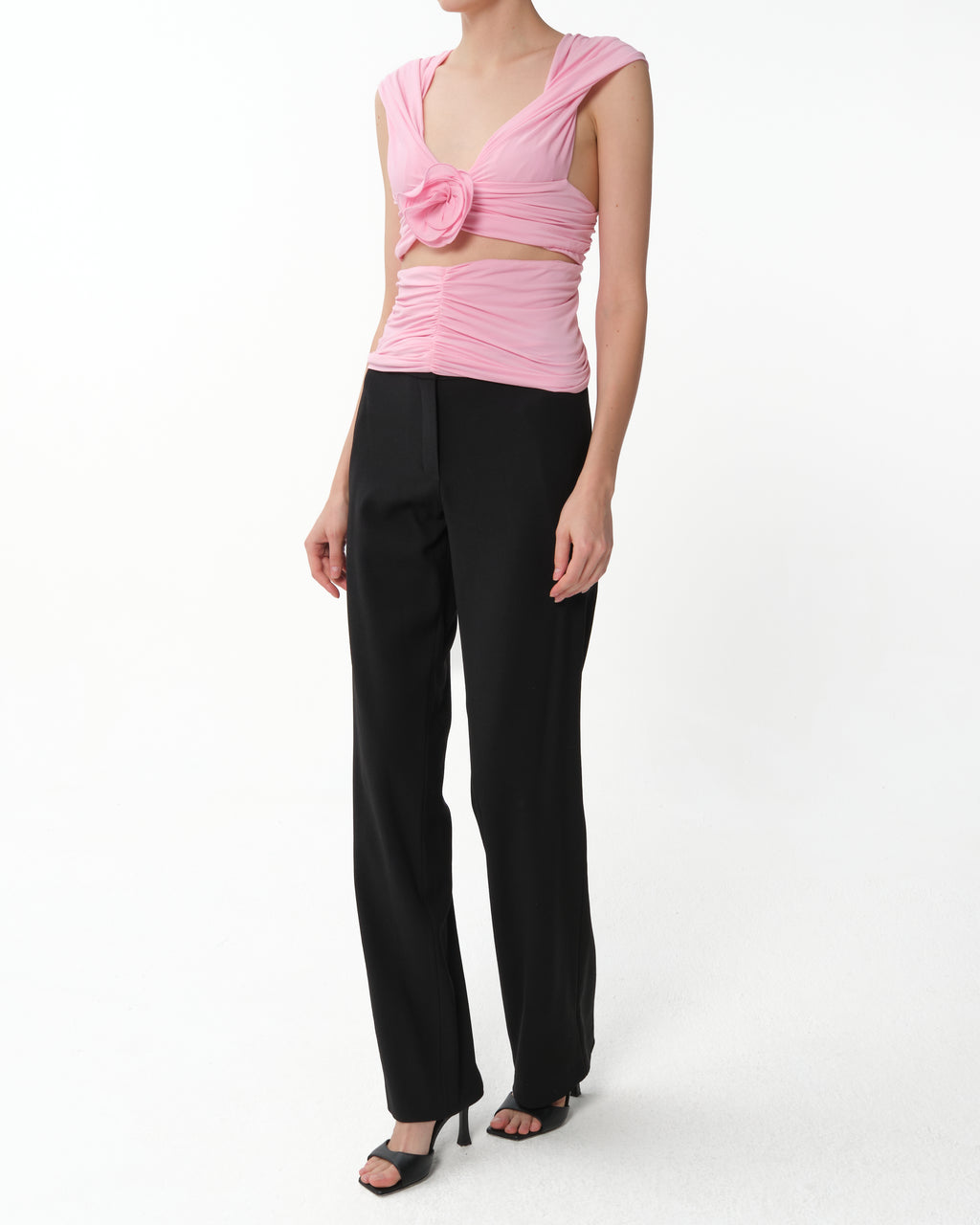 Floral-Appliqué Top
