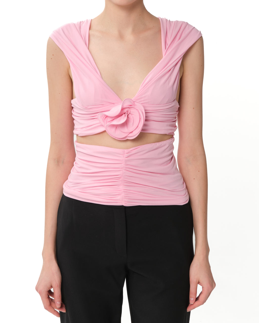 Floral-Appliqué Top