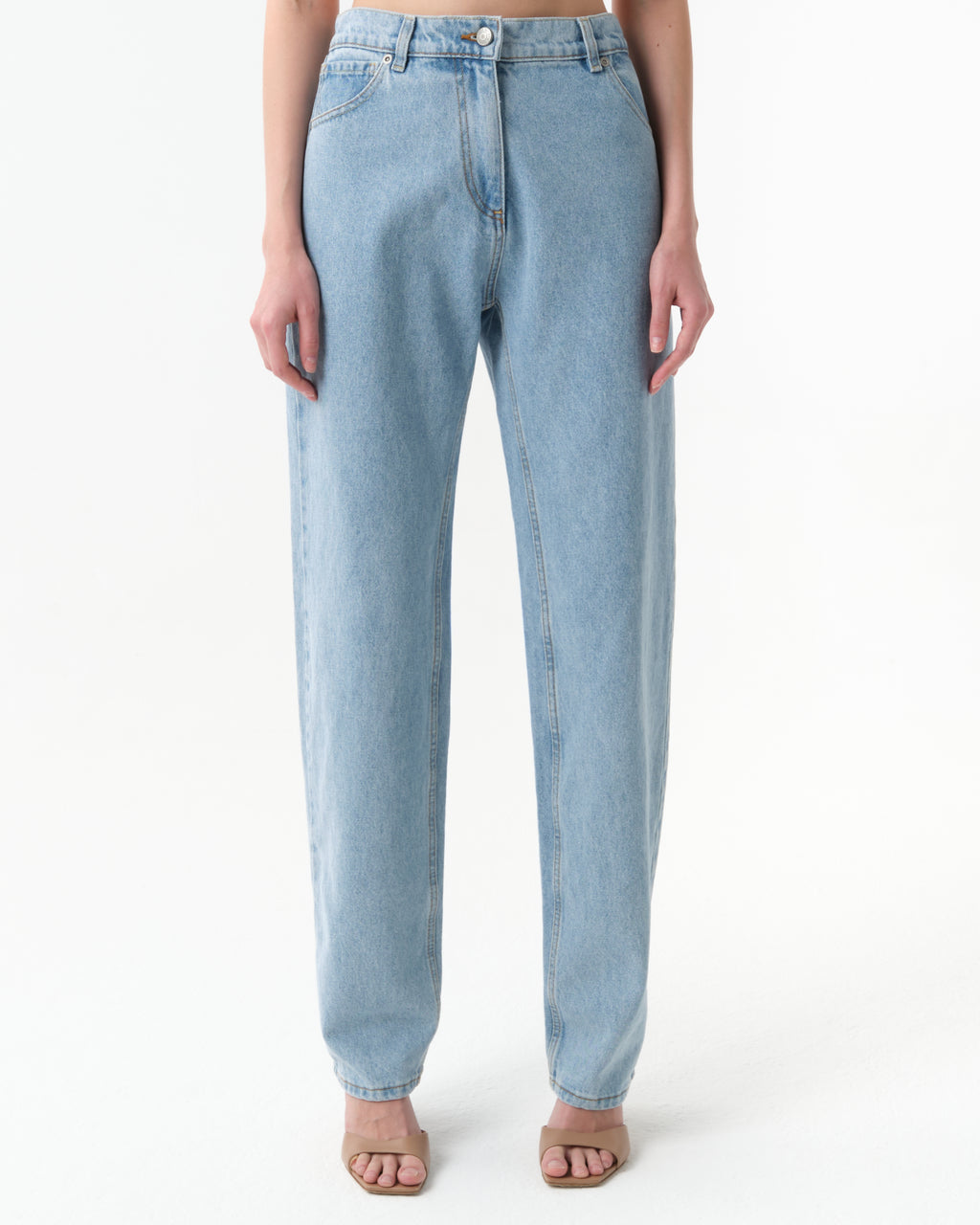 Straight-Leg Denim Pants