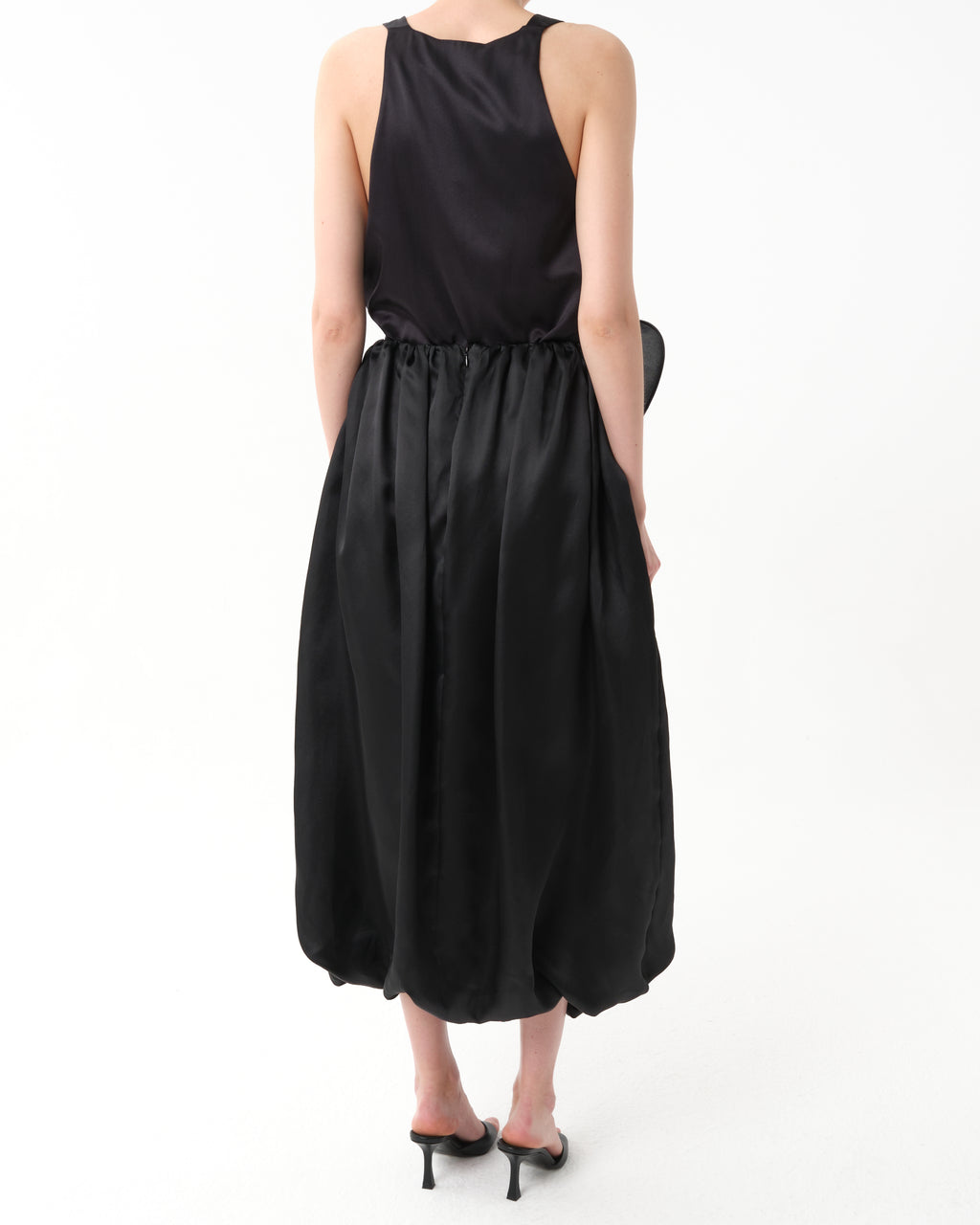 Floral-Appliqué Midi Skirt