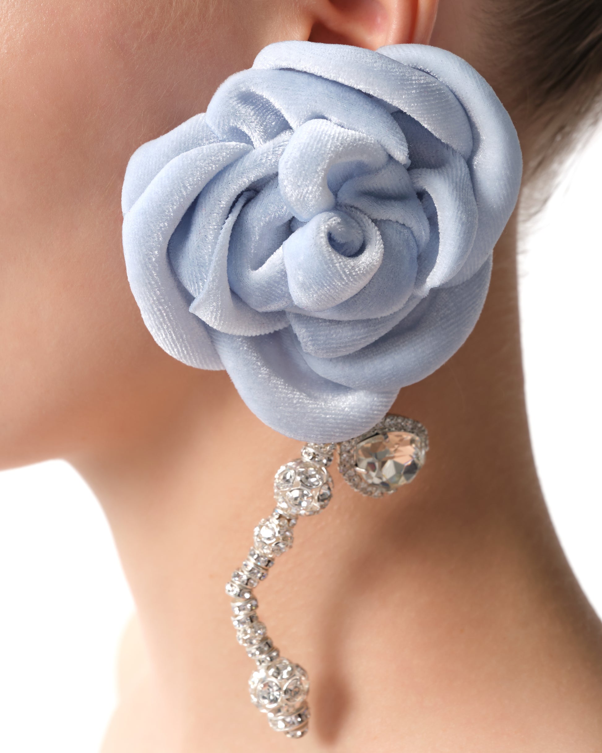 Crystal Rose Drop Earring