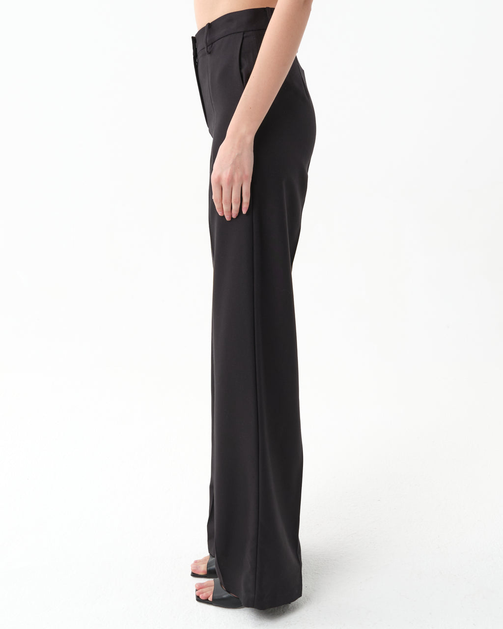 High-Waisted Straight-Leg Trousers