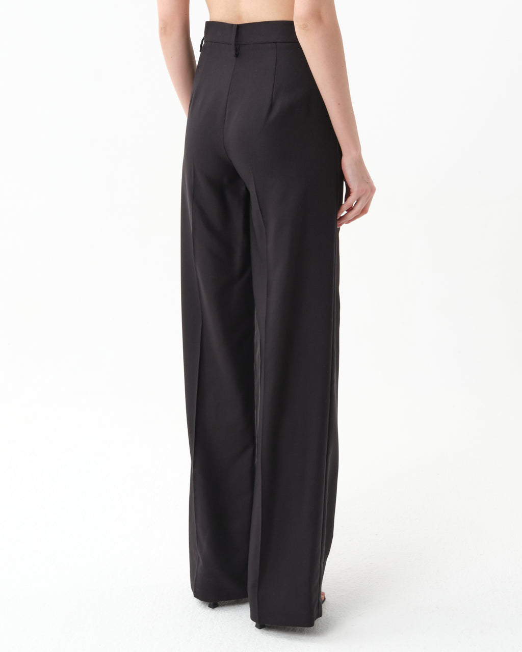 High-Waisted Straight-Leg Trousers