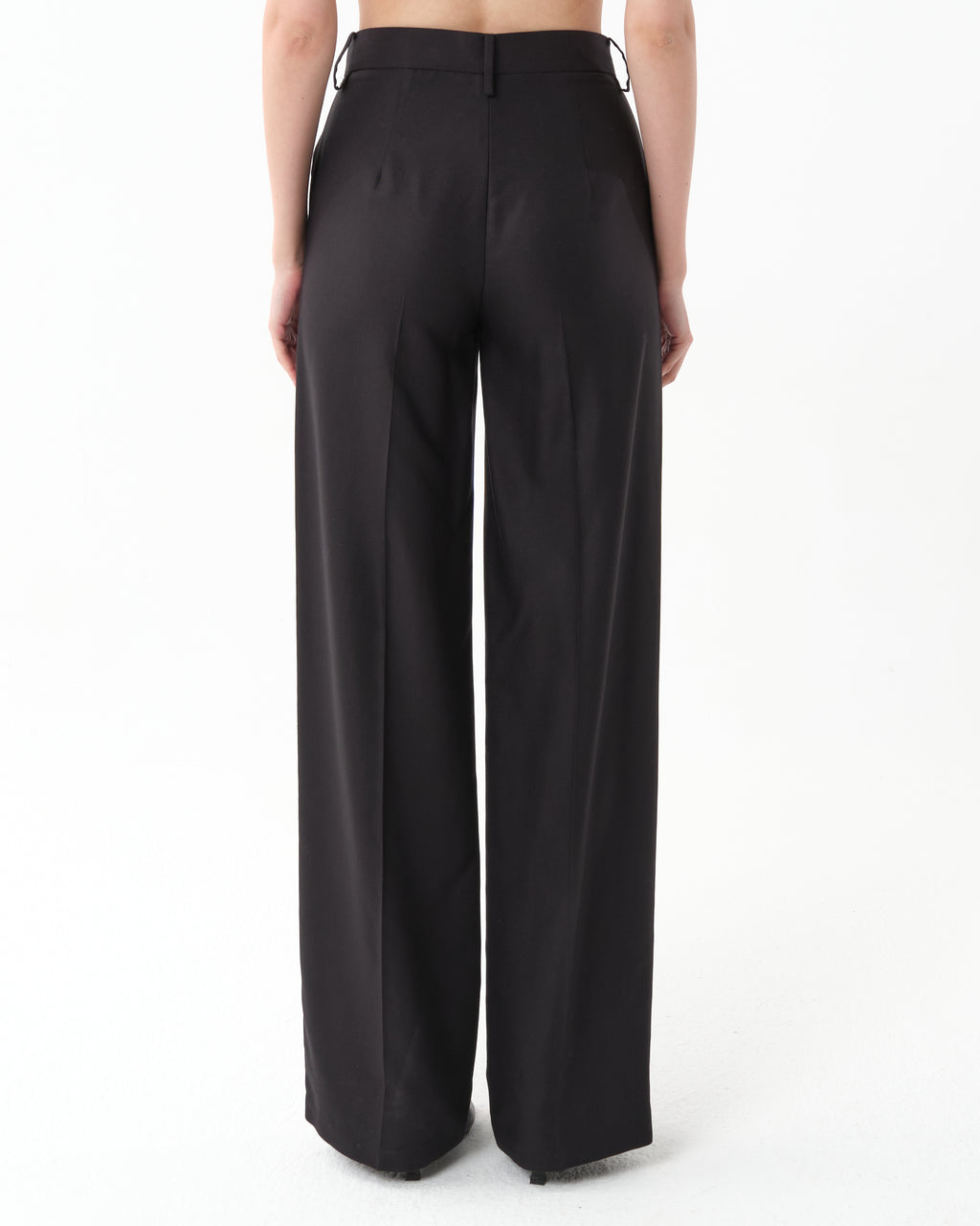High-Waisted Straight-Leg Trousers