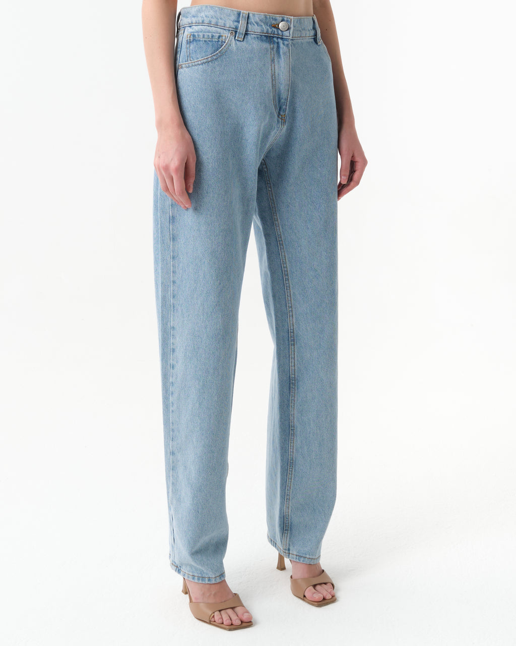 Straight-Leg Denim Pants