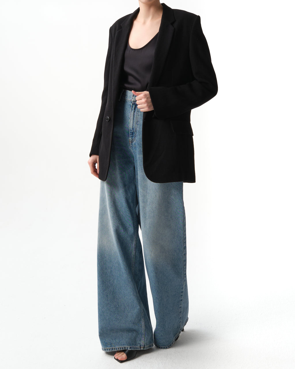 Adjustable Single-Breasted Tailored Jacket