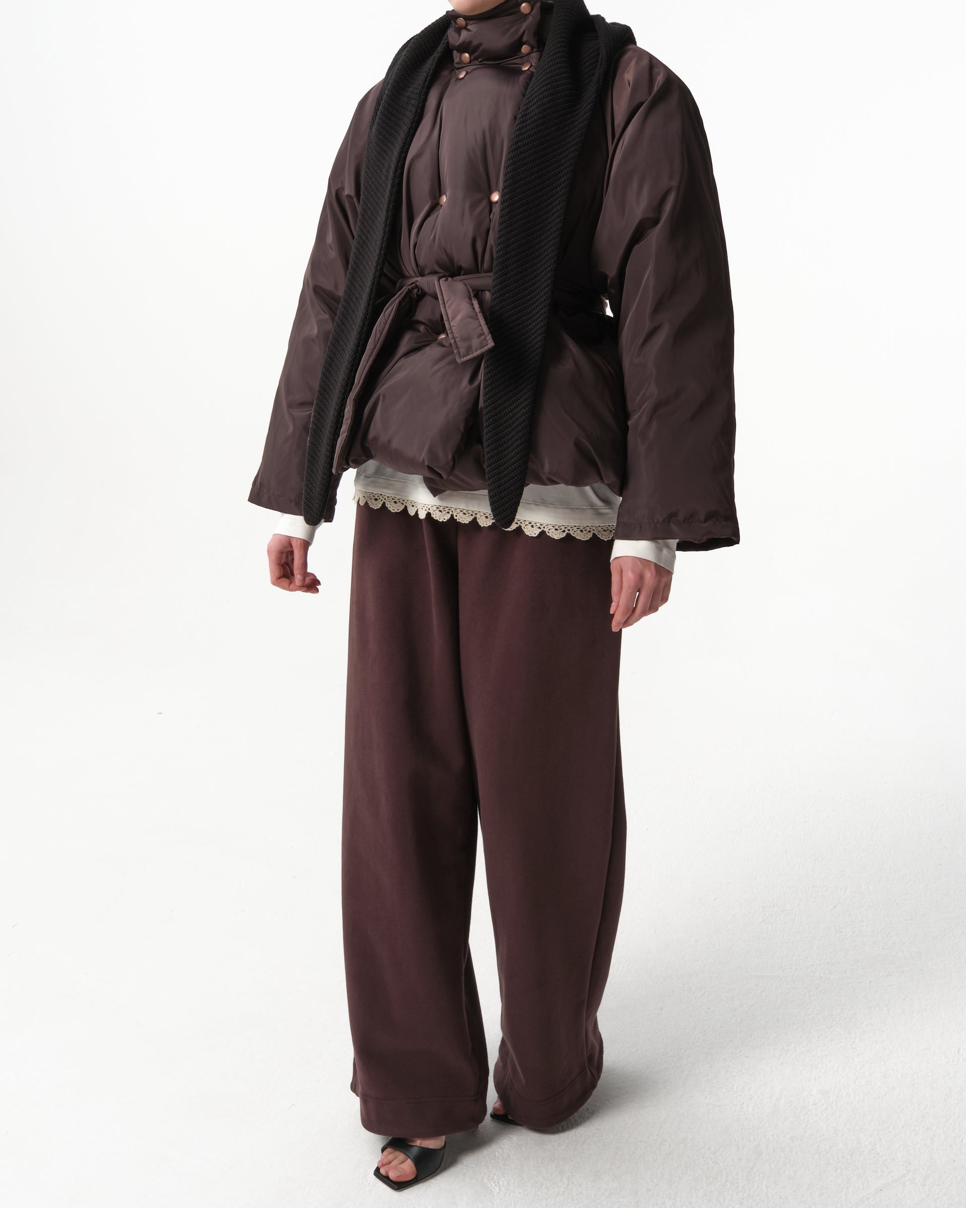 Knit Hood Puffer Jacket