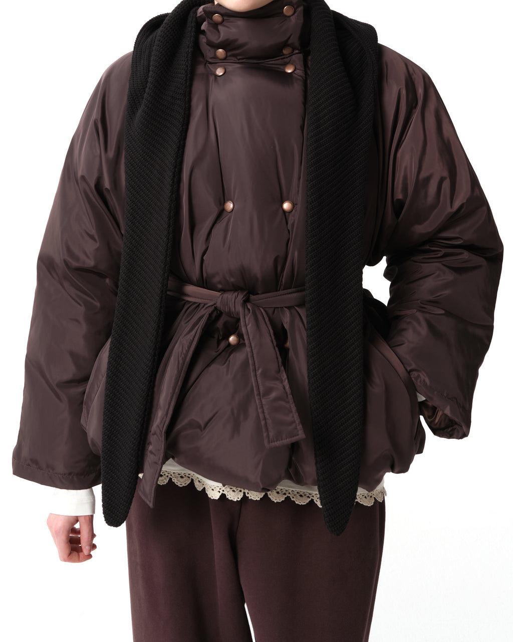 Knit Hood Puffer Jacket