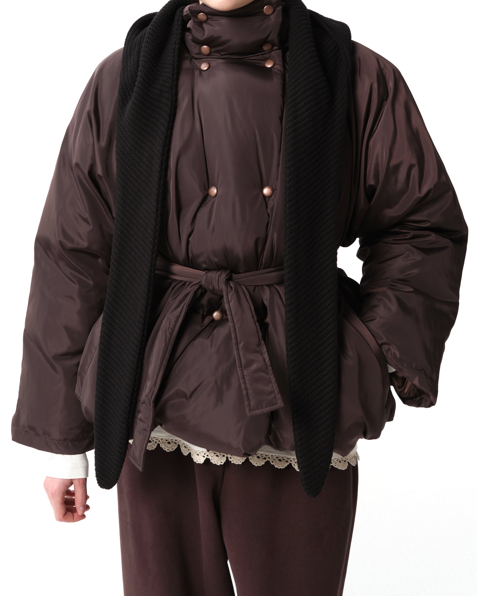 Knit Hood Puffer Jacket