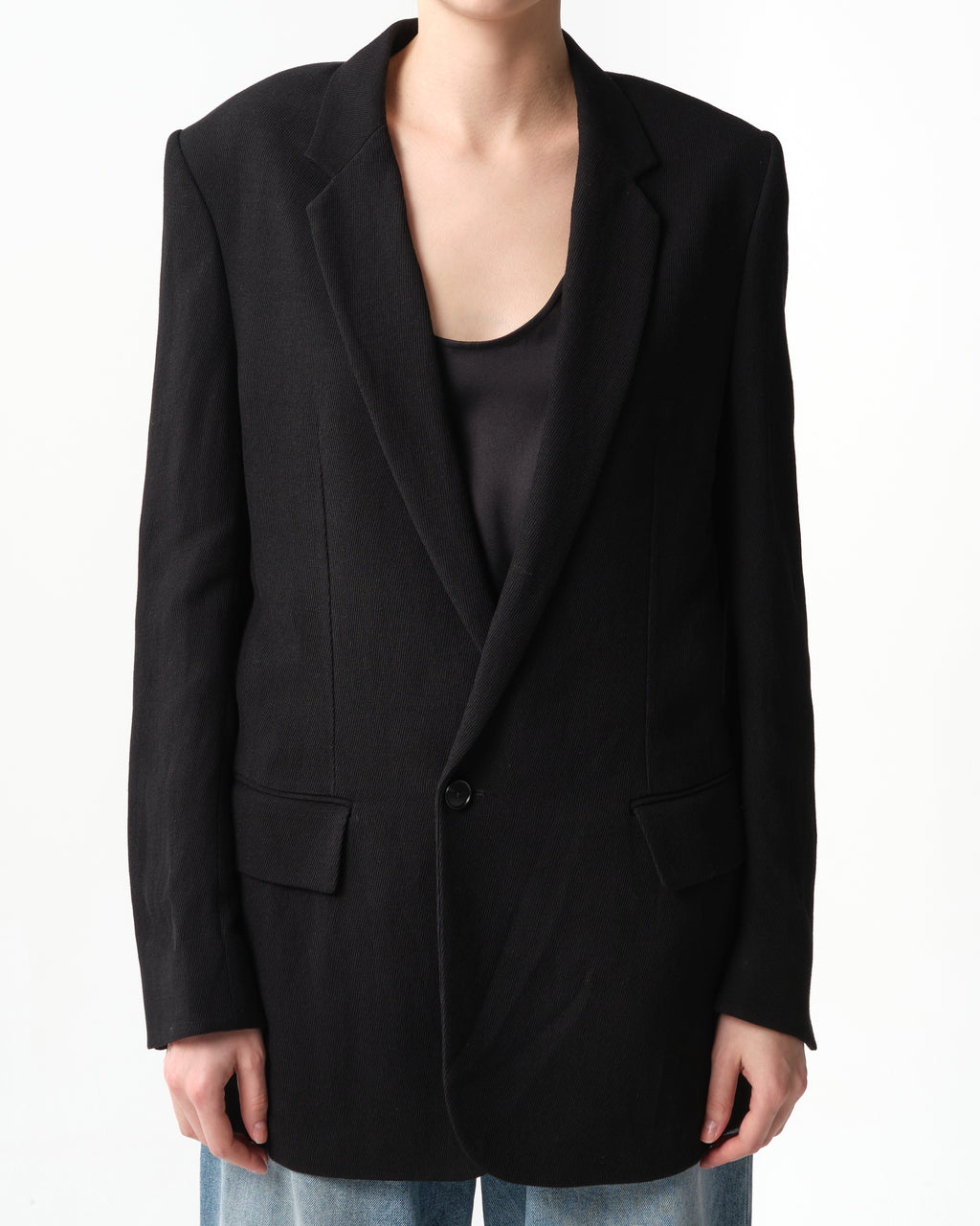 Adjustable Single-Breasted Tailored Jacket