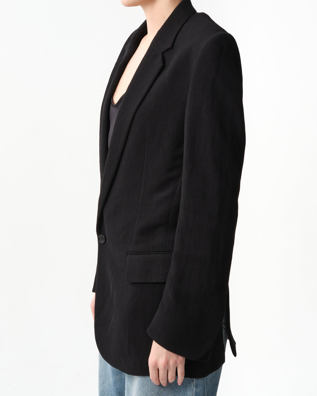 Adjustable Single-Breasted Tailored Jacket