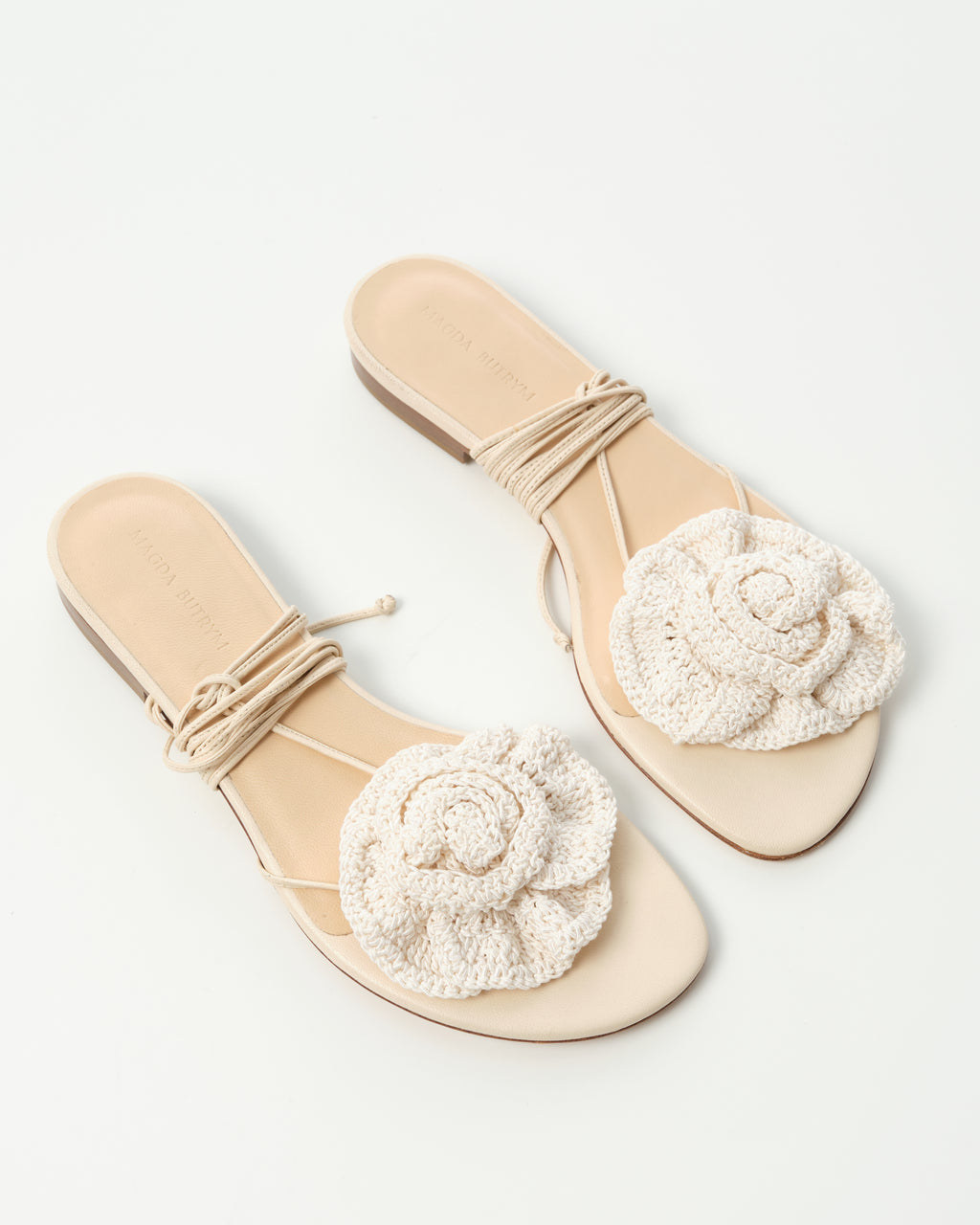 Flower Crochet-Knit Sandals