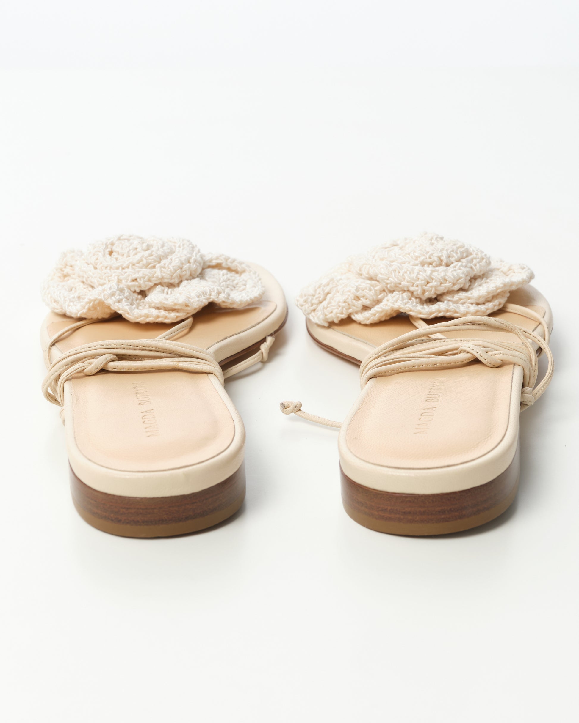 Flower Crochet-Knit Sandals