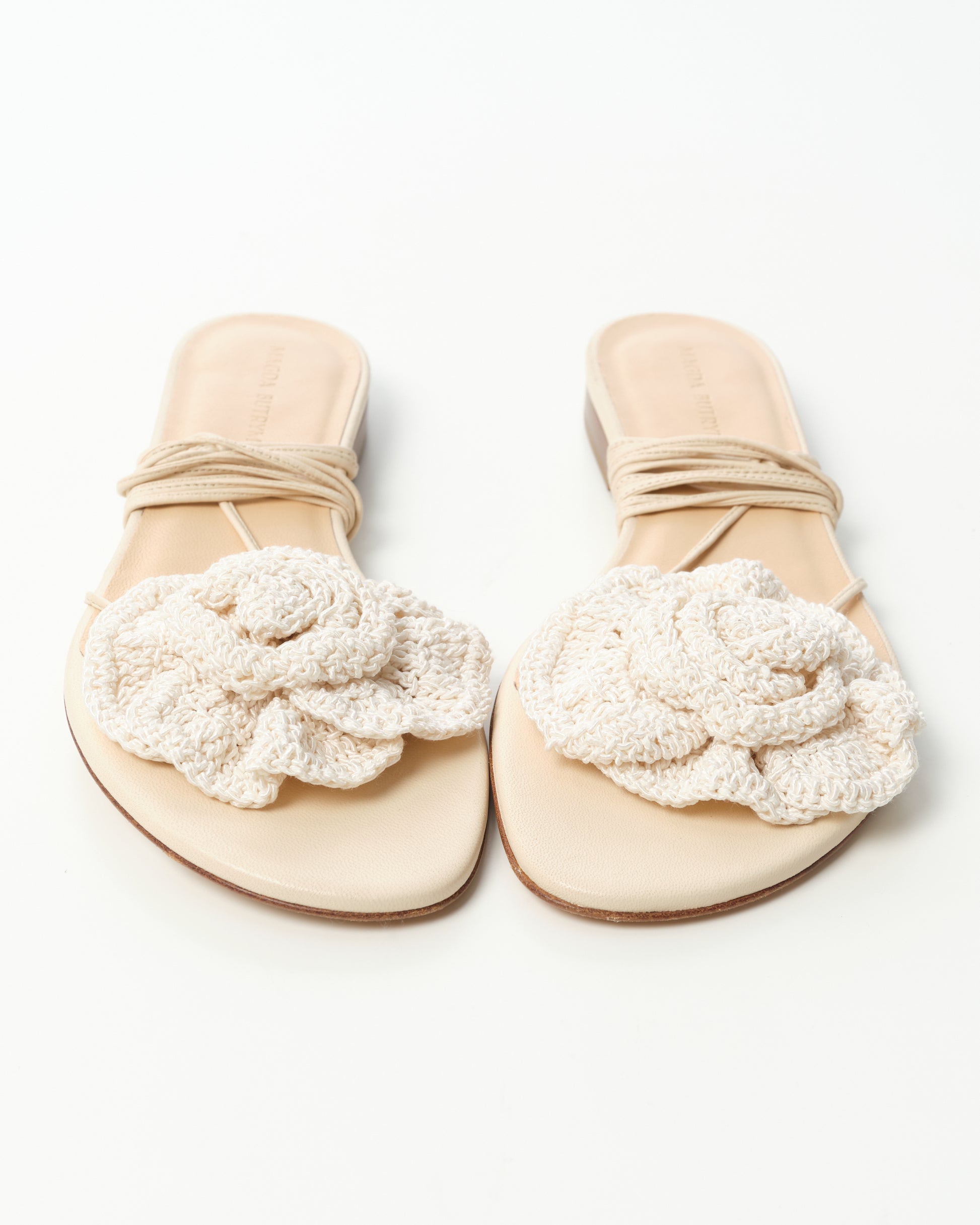 Flower Crochet-Knit Sandals