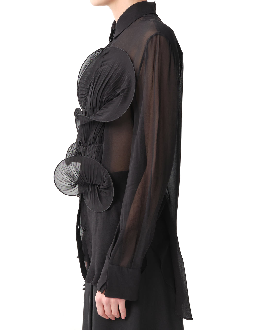Ruffled Silk Shirt