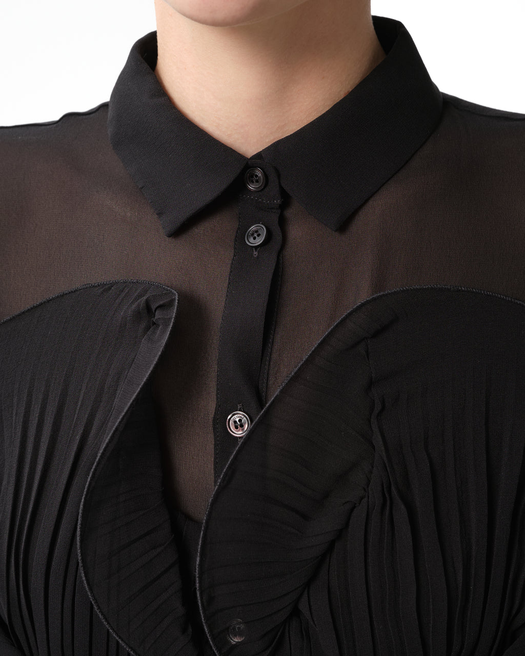 Ruffled Silk Shirt